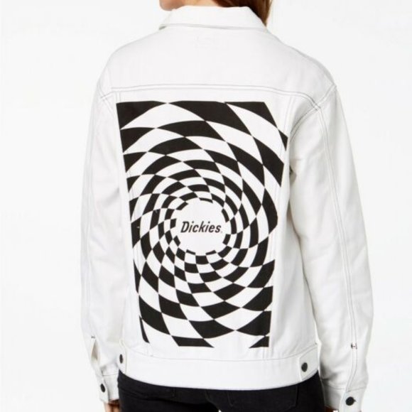 Dickies Junior Cotton Denim Jacket Point collar front button closures, NWT - Picture 2 of 4